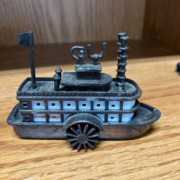 Lot of 6 VTG Miniature Car Steam Boat Train Die Cast Metal Pencil Sharpeners - Picture 12 of 16